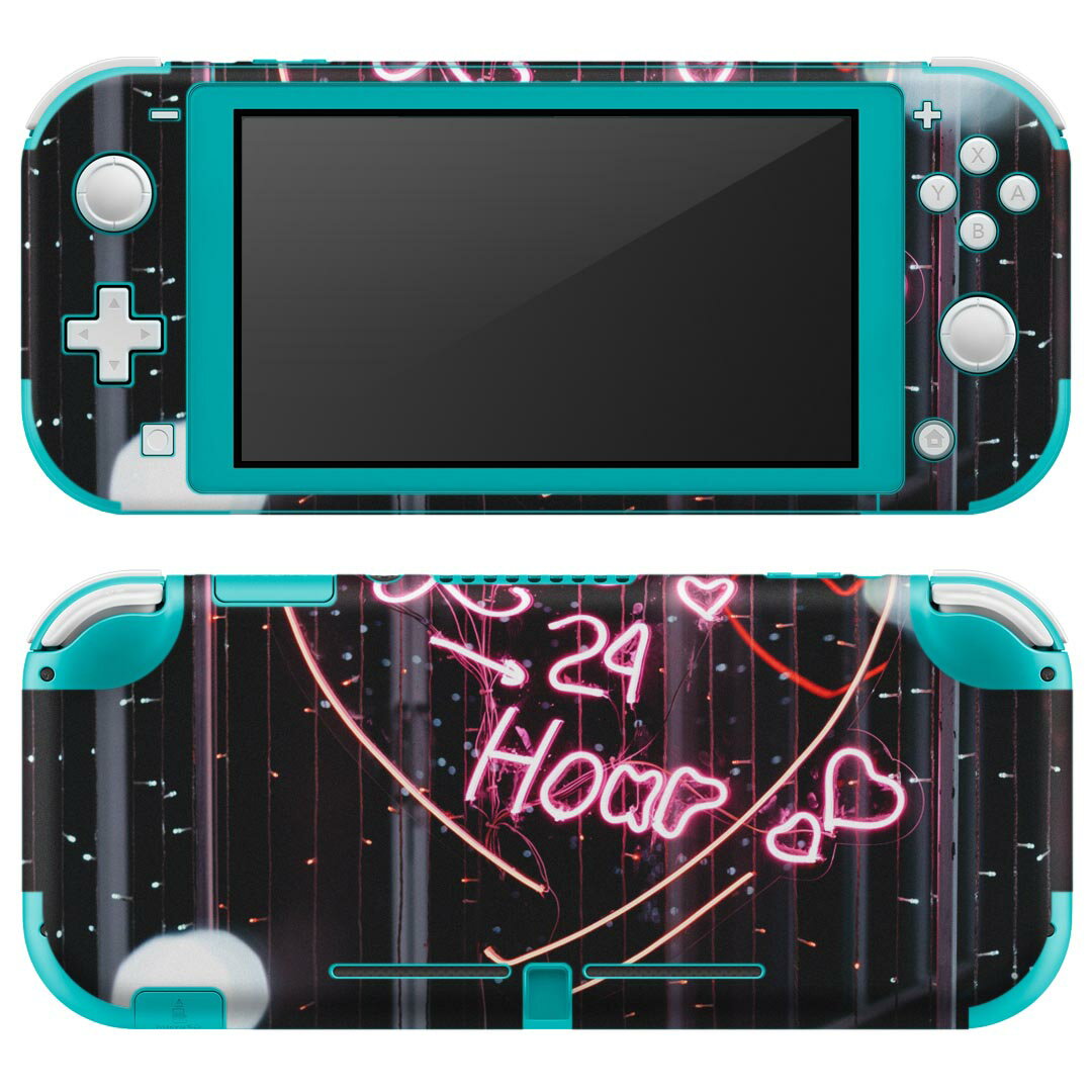製品名 Nintendo Switch Lite専用 デザインスキンシール セット内容 Nintendo Switch Lite本体用スキンシール（裏表）各1枚 ※液晶側シールは2パーツに分かれていますニンテンドースイッチライト専用です。据え置き機のSwitch本体やJoyコンには対応していません。 商品特徴 3M社製の再剥離性シートを素材に採用し、細かな位置調整がしやすく貼り直しが容易です。また、エアフリーでもありますので気泡が簡単に逃げるので、キレイに貼ることができます。専用の業務プリンターを使い、商品画像と遜色のない美しい印刷仕上がり。 注意事項 画像はサンプルですので、ご覧の環境によっては多少色味に違いを感じる場合がございます。 イメージと違った、モニターと色味が異なるという理由での交換や返金はご対応出来かねます。スキンシールのみの販売で、ニンテンドースイッチ本体などは付属しません。シワができた場合、ドライヤーなどで軽く温め、外側に向けてシワを伸ばすように貼ってください。初回貼付時の位置調整や貼り直しは可能ですが、しっかりと押し付けて接着させた後の再剥離、再利用は保証しておりません。また接着部に油分や汚れが付着しますと角の部分は剥がれやすくなりますので、貼付時はあまり触れないようにご注意ください。無地のセミグロスシートにデザインをプリントした商品で、デコなどの加工はございません。 凹凸や光沢があるように見えたり布地や金属を素材にしたように見える商品もありますが、デザインの図版によるものです。印刷時に微妙な画像のズレが生じる場合がございます。ご注文後に1点1点制作する受注生産品の為、不良品以外のご返品や交換は固くお断りします。 商品発送 完全受注生産のハンドメイド商品となりますので、既製品と比べて発送までお時間を頂いています。 基本的に決済確認後2?3営業日、最大で10営業日での発送となります。繁忙期や休業日明けの場合はさらに時間がかかる場合があります。 その際には別途メールにてご連絡致します。メール便の場合、発送日から到着までに2?4日ほどかかる場合が多く、紛失などの保障もご対応できかねます。あらかじめご了承下さい。