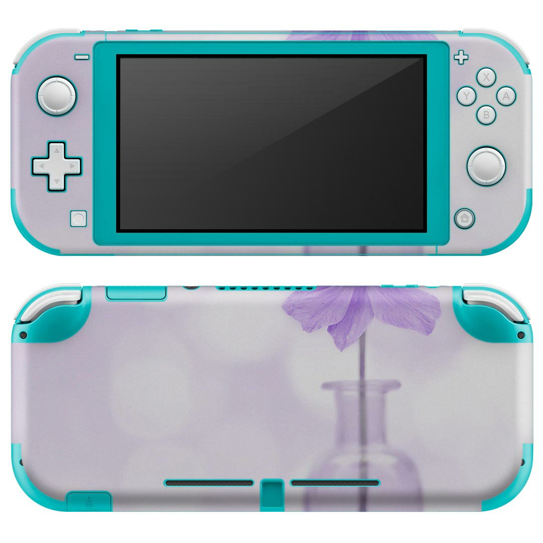 igsticker Nintendo Switch Lite 専用 デザインスキンシール 全面 ニンテンドー スイッチ ライト 専用 ゲーム機 カバー アクセサリー フィルム ステッカー エアフリー 023165 花　フラワー　キラキラ