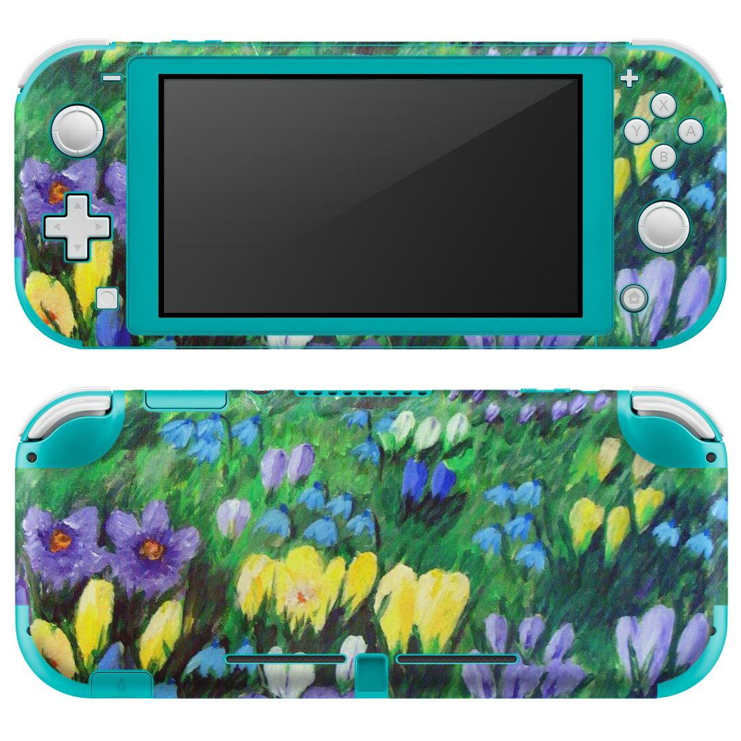 igsticker Nintendo Switch Lite 専用 デザインスキンシール 全面 ニンテンドー スイッチ ライト 専用 ゲーム機 カバー アクセサリー フィルム ステッカー エアフリー 023174 花　フラワー　イラスト