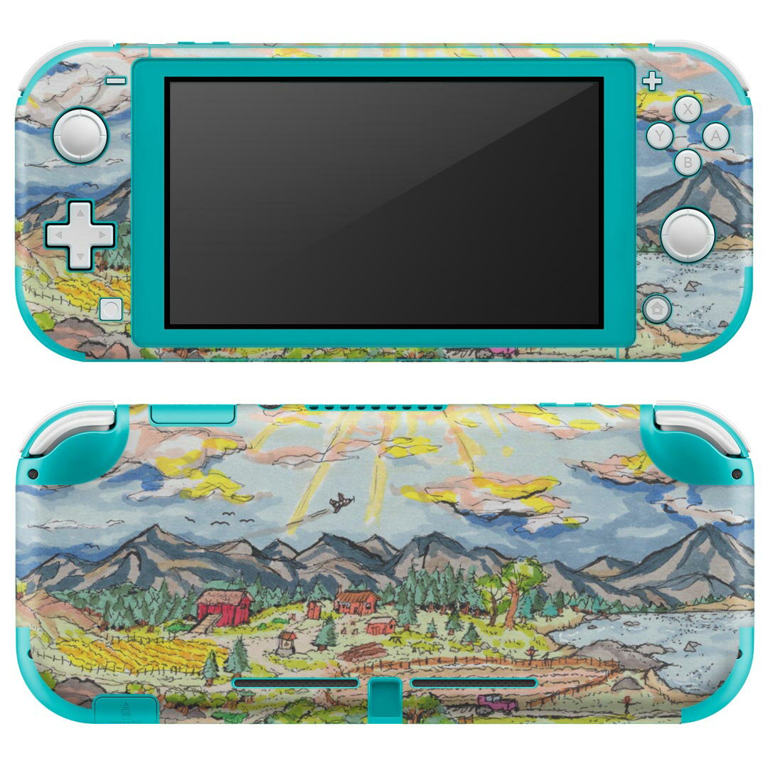 igsticker Nintendo Switch Lite 専用 デザインスキンシール 全面 ニンテンドー スイッチ ライト 専用 ゲーム機 カバー アクセサリー フィルム ステッカー エアフリー 023235 イラスト　風景
