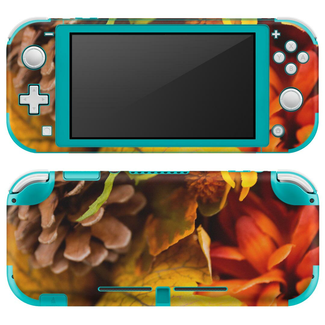 igsticker Nintendo Switch Lite 専用 デザインスキンシール 全面 ニンテンドー スイッチ ライト 専用 ゲーム機 カバー アクセサリー フィルム ステッカー エアフリー 023260 葉っぱ 植物 秋