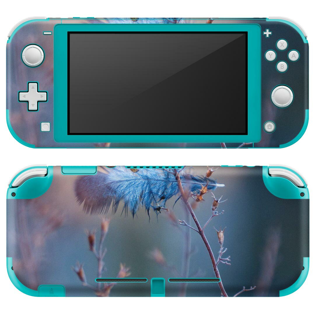 igsticker Nintendo Switch Lite 専用 デザインスキンシール 全面 ニンテンドー スイッチ ライト 専用 ゲーム機 カバー アクセサリー フィルム ステッカー エアフリー 023271 羽根　フェザー