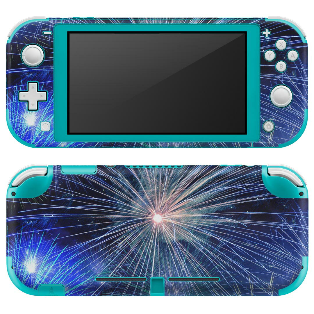 igsticker Nintendo Switch Lite 専用 デザインスキンシール 全面 ニンテンドー スイッチ ライト 専用 ゲーム機 カバー アクセサリー フィルム ステッカー エアフリー 023280 花火 写真