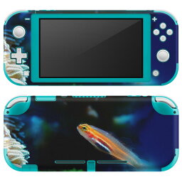 igsticker Nintendo Switch Lite 専用 デザインスキンシール 全面 ニンテンドー スイッチ ライト 専用 ゲーム機 カバー アクセサリー フィルム ステッカー エアフリー 023281 魚　海