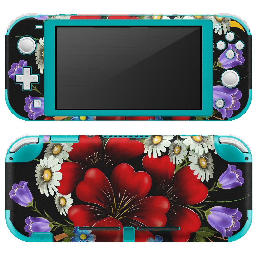 製品名 Nintendo Switch Lite専用 デザインスキンシール セット内容 Nintendo Switch Lite本体用スキンシール（裏表）各1枚 ※液晶側シールは2パーツに分かれていますニンテンドースイッチライト専用です。据え置き機のSwitch本体やJoyコンには対応していません。 商品特徴 3M社製の再剥離性シートを素材に採用し、細かな位置調整がしやすく貼り直しが容易です。また、エアフリーでもありますので気泡が簡単に逃げるので、キレイに貼ることができます。専用の業務プリンターを使い、商品画像と遜色のない美しい印刷仕上がり。 注意事項 画像はサンプルですので、ご覧の環境によっては多少色味に違いを感じる場合がございます。 イメージと違った、モニターと色味が異なるという理由での交換や返金はご対応出来かねます。スキンシールのみの販売で、ニンテンドースイッチ本体などは付属しません。シワができた場合、ドライヤーなどで軽く温め、外側に向けてシワを伸ばすように貼ってください。初回貼付時の位置調整や貼り直しは可能ですが、しっかりと押し付けて接着させた後の再剥離、再利用は保証しておりません。また接着部に油分や汚れが付着しますと角の部分は剥がれやすくなりますので、貼付時はあまり触れないようにご注意ください。無地のセミグロスシートにデザインをプリントした商品で、デコなどの加工はございません。 凹凸や光沢があるように見えたり布地や金属を素材にしたように見える商品もありますが、デザインの図版によるものです。印刷時に微妙な画像のズレが生じる場合がございます。ご注文後に1点1点制作する受注生産品の為、不良品以外のご返品や交換は固くお断りします。 商品発送 完全受注生産のハンドメイド商品となりますので、既製品と比べて発送までお時間を頂いています。 基本的に決済確認後2?3営業日、最大で10営業日での発送となります。繁忙期や休業日明けの場合はさらに時間がかかる場合があります。 その際には別途メールにてご連絡致します。メール便の場合、発送日から到着までに2?4日ほどかかる場合が多く、紛失などの保障もご対応できかねます。あらかじめご了承下さい。