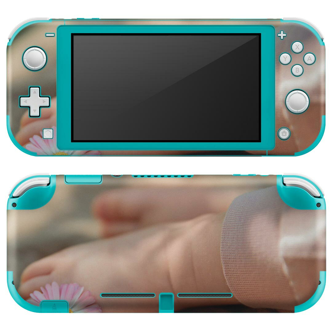 igsticker Nintendo Switch Lite 専用 デザインスキンシール 全面 ニンテンドー スイッチ ライト 専用 ゲーム機 カバー アクセサリー フィルム ステッカー エアフリー 023329 花　フラワー　子供　写真