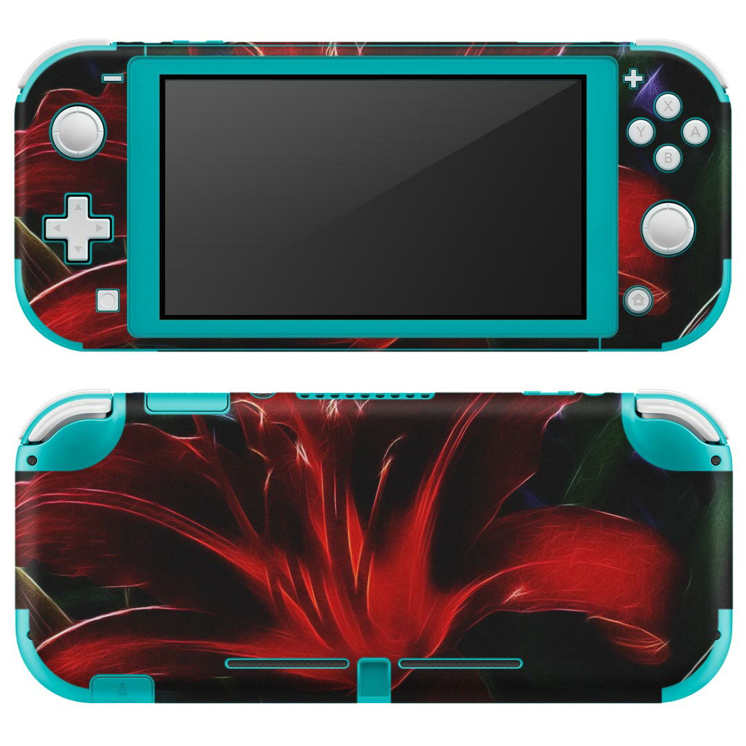 igsticker Nintendo Switch Lite 専用 デザインスキンシール 全面 ニンテンドー スイッチ ライト 専用 ゲーム機 カバー アクセサリー フィルム ステッカー エアフリー 023333 花 フラワー ペイント