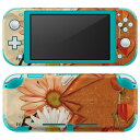 igsticker Nintendo Switch Lite 専用 デザインスキンシール 全面 ニンテンドー スイッチ ライト 専用 ゲーム機 カバー アクセサリー フィルム ステッカー エアフリー 023339 花 フラワー 柄 模様(2)