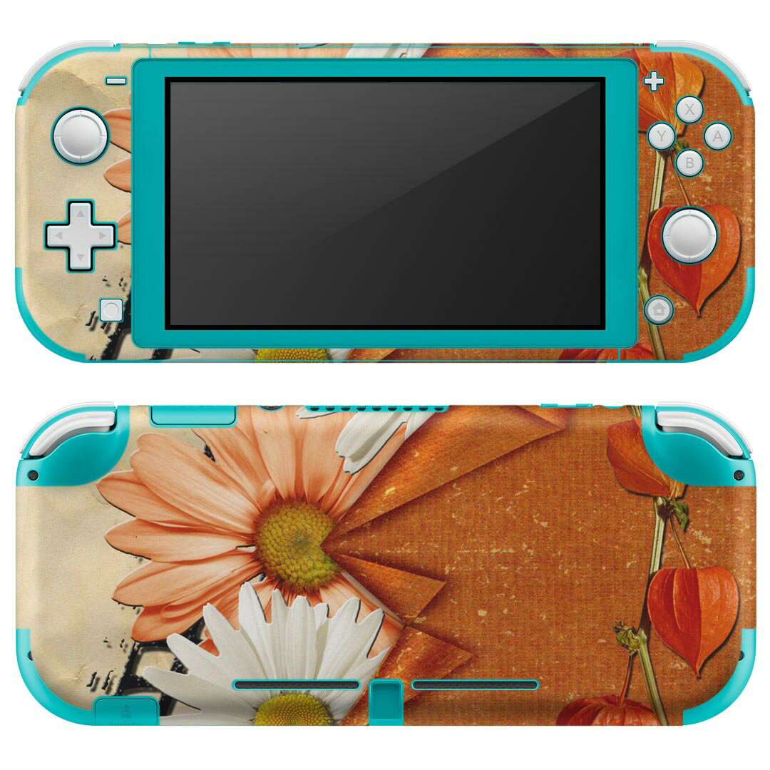 igsticker Nintendo Switch Lite 専用 デザインスキンシール 全面 ニンテンドー スイッチ ライト 専用 ゲーム機 カバー アクセサリー フィルム ステッカー エアフリー 023339 花 フラワー 柄 模様
