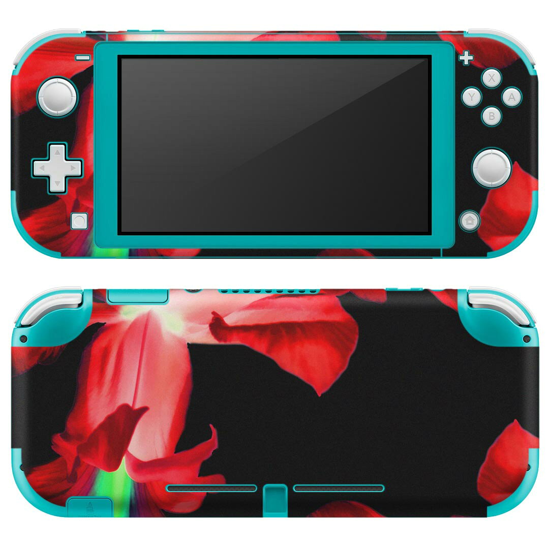 製品名 Nintendo Switch Lite専用 デザインスキンシール セット内容 Nintendo Switch Lite本体用スキンシール（裏表）各1枚 ※液晶側シールは2パーツに分かれていますニンテンドースイッチライト専用です。据え置き機のSwitch本体やJoyコンには対応していません。 商品特徴 3M社製の再剥離性シートを素材に採用し、細かな位置調整がしやすく貼り直しが容易です。また、エアフリーでもありますので気泡が簡単に逃げるので、キレイに貼ることができます。専用の業務プリンターを使い、商品画像と遜色のない美しい印刷仕上がり。 注意事項 画像はサンプルですので、ご覧の環境によっては多少色味に違いを感じる場合がございます。 イメージと違った、モニターと色味が異なるという理由での交換や返金はご対応出来かねます。スキンシールのみの販売で、ニンテンドースイッチ本体などは付属しません。シワができた場合、ドライヤーなどで軽く温め、外側に向けてシワを伸ばすように貼ってください。初回貼付時の位置調整や貼り直しは可能ですが、しっかりと押し付けて接着させた後の再剥離、再利用は保証しておりません。また接着部に油分や汚れが付着しますと角の部分は剥がれやすくなりますので、貼付時はあまり触れないようにご注意ください。無地のセミグロスシートにデザインをプリントした商品で、デコなどの加工はございません。 凹凸や光沢があるように見えたり布地や金属を素材にしたように見える商品もありますが、デザインの図版によるものです。印刷時に微妙な画像のズレが生じる場合がございます。ご注文後に1点1点制作する受注生産品の為、不良品以外のご返品や交換は固くお断りします。 商品発送 完全受注生産のハンドメイド商品となりますので、既製品と比べて発送までお時間を頂いています。 基本的に決済確認後2?3営業日、最大で10営業日での発送となります。繁忙期や休業日明けの場合はさらに時間がかかる場合があります。 その際には別途メールにてご連絡致します。メール便の場合、発送日から到着までに2?4日ほどかかる場合が多く、紛失などの保障もご対応できかねます。あらかじめご了承下さい。