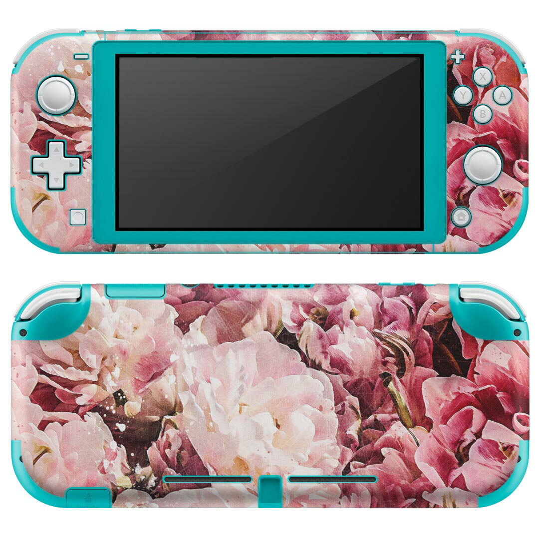 igsticker Nintendo Switch Lite 専用 デザインスキンシール 全面 ニンテンドー スイッチ ライト 専用 ゲーム機 カバー アクセサリー フィルム ステッカー エアフリー 023344 花　フラワー　ペイント