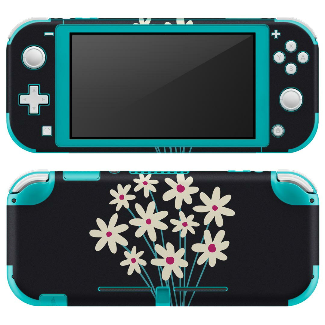 igsticker Nintendo Switch Lite 専用 デザインスキンシール 全面 ニンテンドー スイッチ ライト 専用 ゲーム機 カバー アクセサリー フィルム ステッカー エアフリー 023348 花 フラワー イラスト