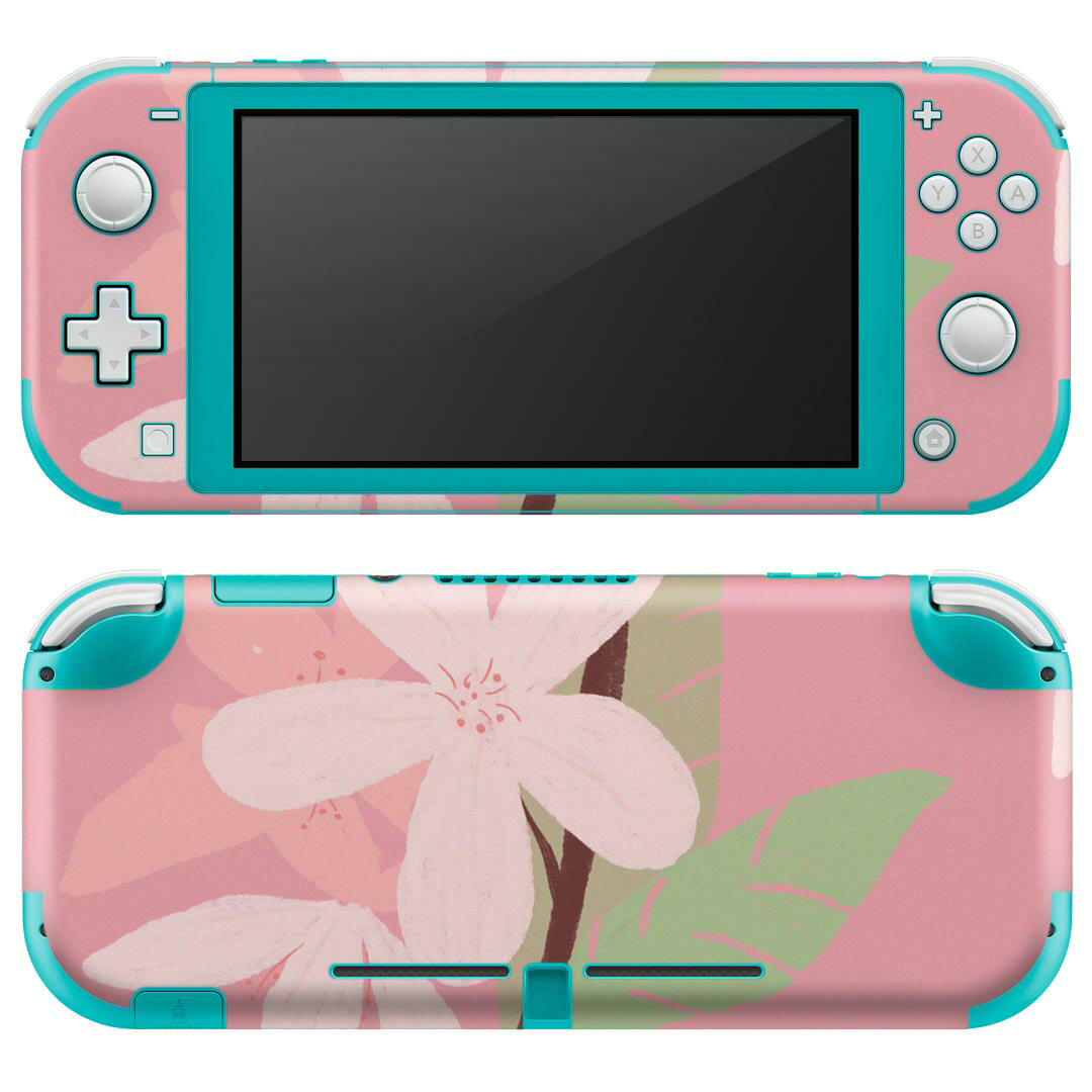 igsticker Nintendo Switch Lite 専用 デザインスキンシール 全面 ニンテンドー スイッチ ライト 専用 ゲーム機 カバー アクセサリー フィルム ステッカー エアフリー 023351 花　フラワー　イラスト