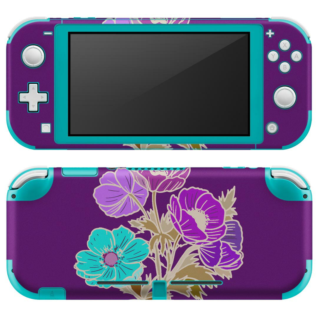 igsticker Nintendo Switch Lite 専用 デザインスキンシール 全面 ニンテンドー スイッチ ライト 専用 ゲーム機 カバー アクセサリー フィルム ステッカー エアフリー 023353 花　フラワー　イラスト