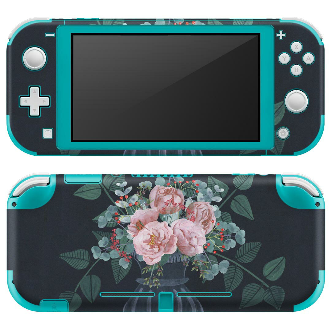 igsticker Nintendo Switch Lite 専用 デザインスキンシール 全面 ニンテンドー スイッチ ライト 専用 ゲーム機 カバー アクセサリー フィルム ステッカー エアフリー 023362 花　フラワー　イラスト