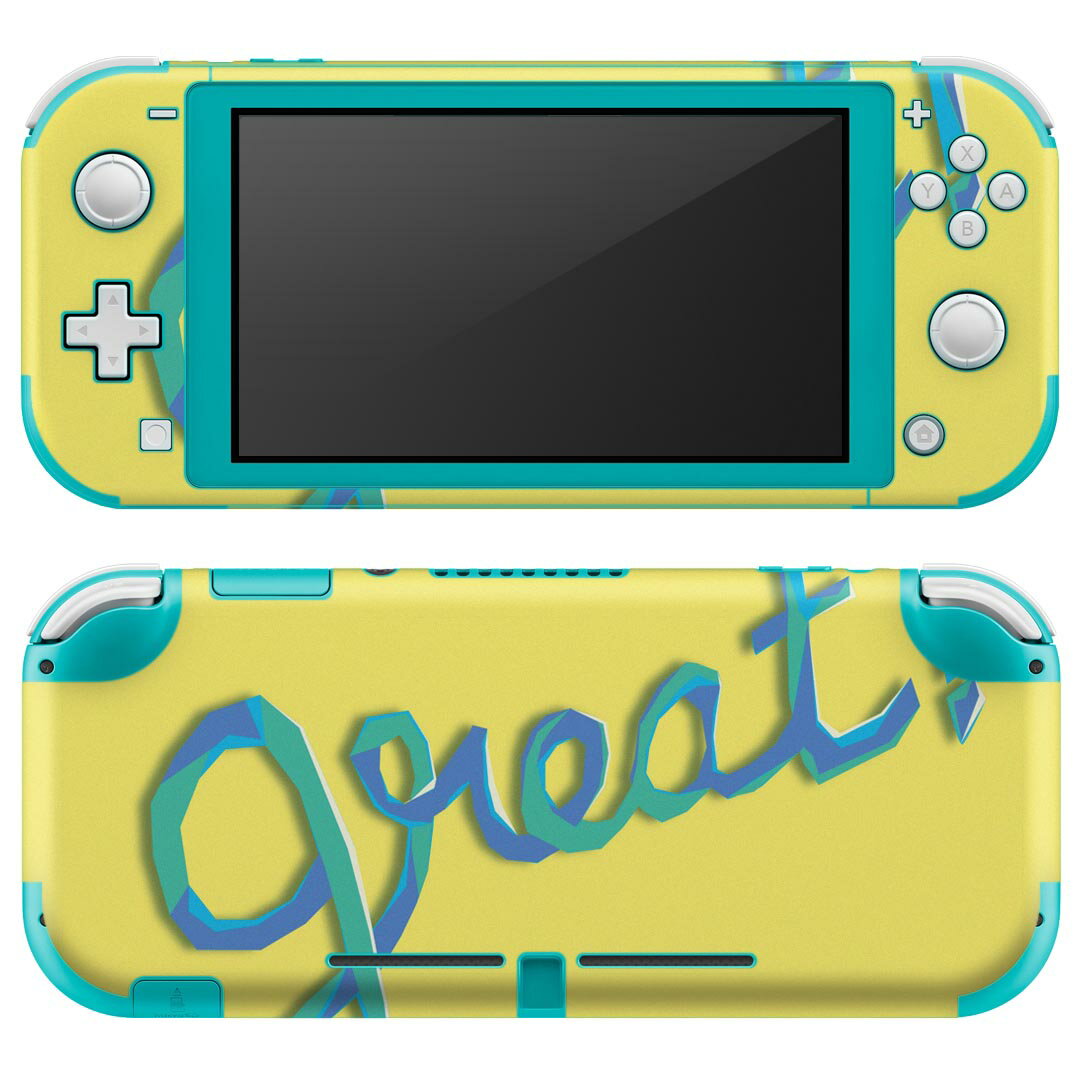 igsticker Nintendo Switch Lite 専用 デザインスキンシール 全面 ニンテンドー スイッチ ライト 専用 ゲーム機 カバー アクセサリー フィルム ステッカー エアフリー 023407 文字 英字