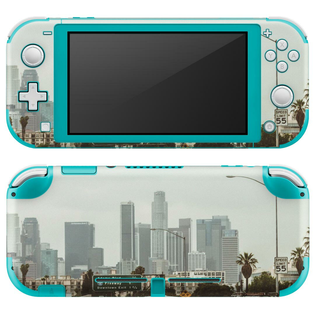 igsticker Nintendo Switch Lite 専用 デザインスキンシール 全面 ニンテンドー スイッチ ライト 専用 ゲーム機 カバー アクセサリー フィルム ステッカー エアフリー 023438 都市 風景 車