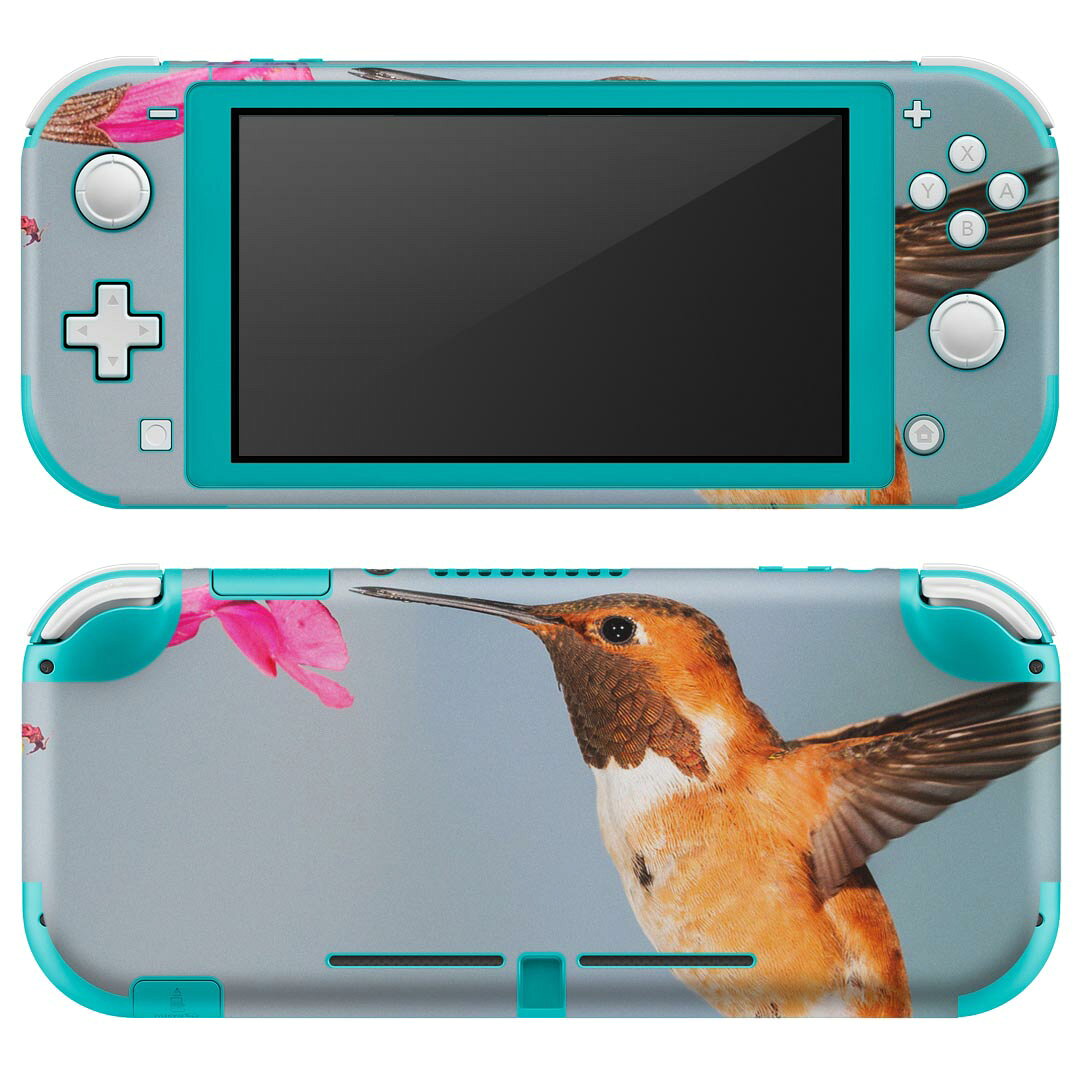 igsticker Nintendo Switch Lite 専用 デザインスキンシール 全面 ニンテンドー スイッチ ライト 専用 ゲーム機 カバー アクセサリー フィルム ステッカー エアフリー 023447 鳥　花　写真