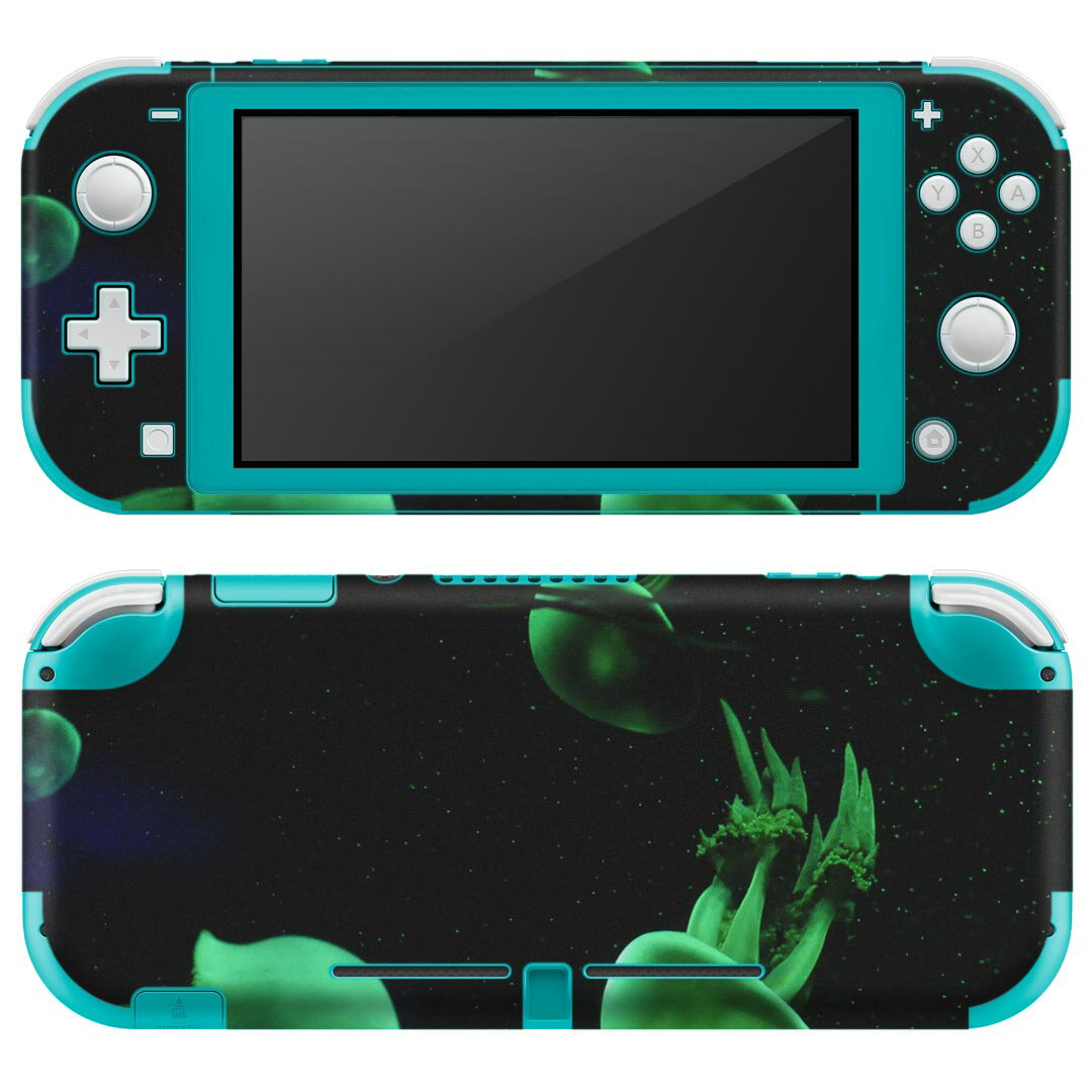 igsticker Nintendo Switch Lite 専用 デザインスキンシール 全面 ニンテンドー スイッチ ライト 専用 ゲーム機 カバー アクセサリー フィルム ステッカー エアフリー 023475 くらげ 写真 海