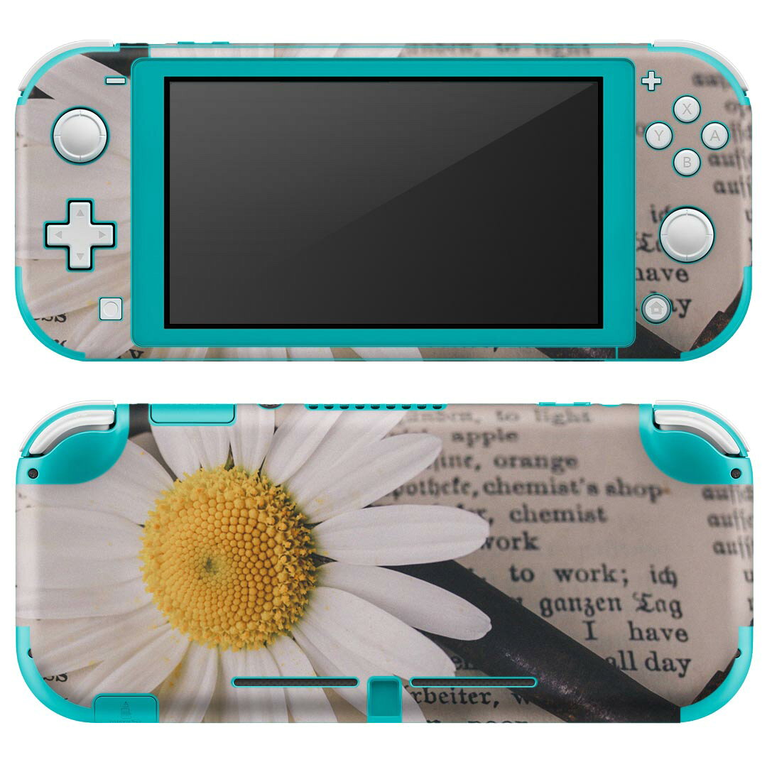 製品名 Nintendo Switch Lite専用 デザインスキンシール セット内容 Nintendo Switch Lite本体用スキンシール（裏表）各1枚 ※液晶側シールは2パーツに分かれていますニンテンドースイッチライト専用です。据え置き機のSwitch本体やJoyコンには対応していません。 商品特徴 3M社製の再剥離性シートを素材に採用し、細かな位置調整がしやすく貼り直しが容易です。また、エアフリーでもありますので気泡が簡単に逃げるので、キレイに貼ることができます。専用の業務プリンターを使い、商品画像と遜色のない美しい印刷仕上がり。 注意事項 画像はサンプルですので、ご覧の環境によっては多少色味に違いを感じる場合がございます。 イメージと違った、モニターと色味が異なるという理由での交換や返金はご対応出来かねます。スキンシールのみの販売で、ニンテンドースイッチ本体などは付属しません。シワができた場合、ドライヤーなどで軽く温め、外側に向けてシワを伸ばすように貼ってください。初回貼付時の位置調整や貼り直しは可能ですが、しっかりと押し付けて接着させた後の再剥離、再利用は保証しておりません。また接着部に油分や汚れが付着しますと角の部分は剥がれやすくなりますので、貼付時はあまり触れないようにご注意ください。無地のセミグロスシートにデザインをプリントした商品で、デコなどの加工はございません。 凹凸や光沢があるように見えたり布地や金属を素材にしたように見える商品もありますが、デザインの図版によるものです。印刷時に微妙な画像のズレが生じる場合がございます。ご注文後に1点1点制作する受注生産品の為、不良品以外のご返品や交換は固くお断りします。 商品発送 完全受注生産のハンドメイド商品となりますので、既製品と比べて発送までお時間を頂いています。 基本的に決済確認後2?3営業日、最大で10営業日での発送となります。繁忙期や休業日明けの場合はさらに時間がかかる場合があります。 その際には別途メールにてご連絡致します。メール便の場合、発送日から到着までに2?4日ほどかかる場合が多く、紛失などの保障もご対応できかねます。あらかじめご了承下さい。