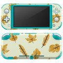 igsticker Nintendo Switch Lite 専用 デザインスキンシール 全面 ニンテンドー スイッチ ライト 専用 ゲーム機 カバー アクセサリー フィルム ステッカー エアフリー 023506 葉っぱ 植物 柄 秋
