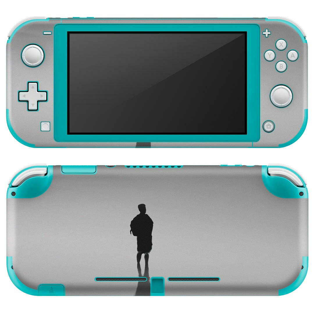 igsticker Nintendo Switch Lite 専用 デザインスキンシール 全面 ニンテンドー スイッチ ライト 専用 ゲーム機 カバー アクセサリー フィルム ステッカー エアフリー 023544 人物　モノクロ