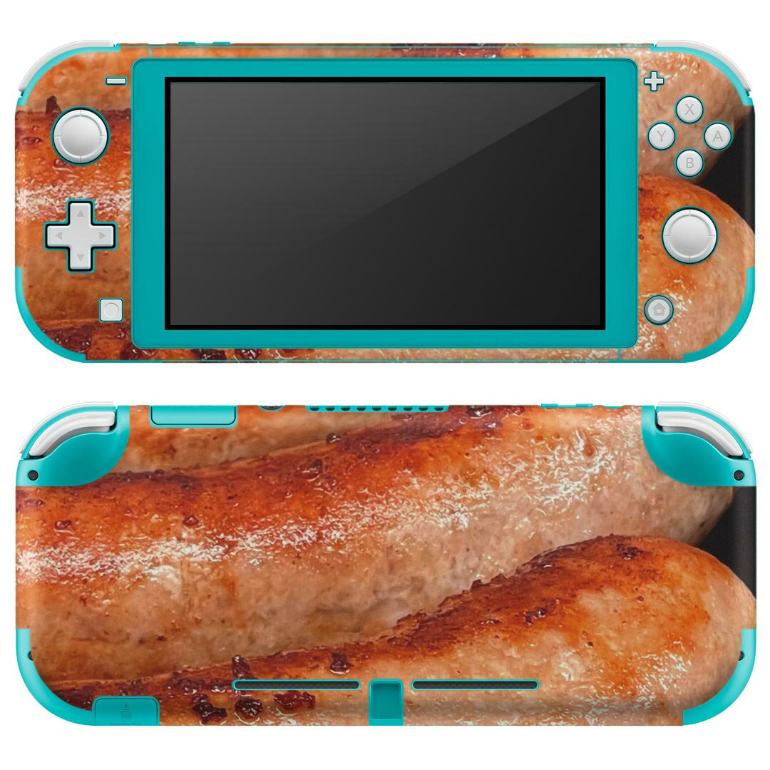 igsticker Nintendo Switch Lite 専用 デザインスキンシール 全面 ニンテンドー スイッチ ライト 専用 ゲーム機 カバー アクセサリー フィルム ステッカー エアフリー 023559 グルメ 食べ物 写真 ソーセージ