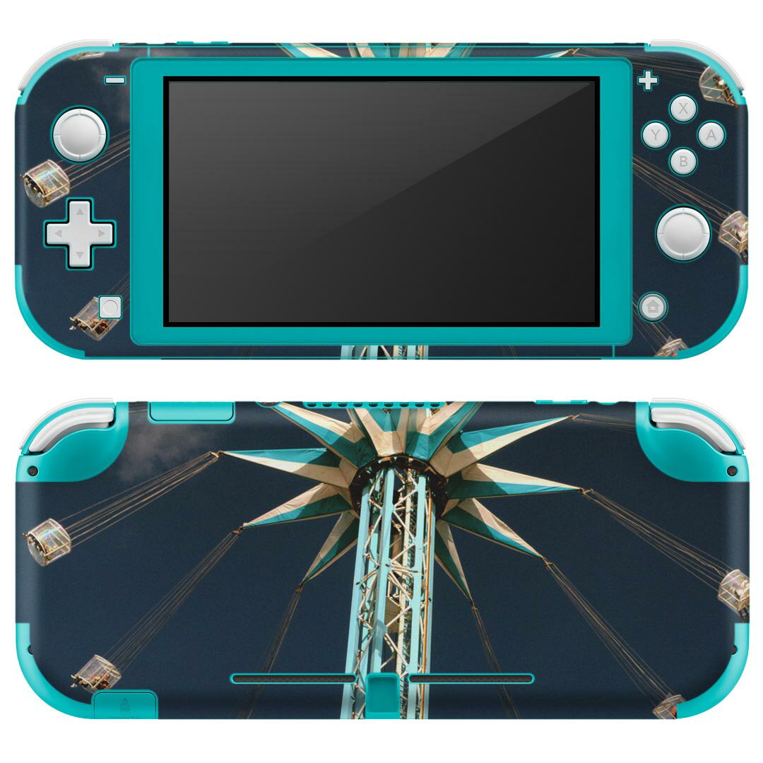 igsticker Nintendo Switch Lite 専用 デザインスキンシール 全面 ニンテンドー スイッチ ライト 専用 ゲーム機 カバー アクセサリー フィルム ステッカー エアフリー 023564 遊園地　写真