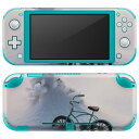 igsticker Nintendo Switch Lite 専用 デザインスキンシール 全面 ニンテンドー スイッチ ライト 専用 ゲーム機 カバー アクセサリー フィルム ステッカー エアフリー 023566 雪 自転車