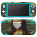 igsticker Nintendo Switch Lite 専用 デザインスキンシール 全面 ニンテンドー スイッチ ライト 専用 ゲーム機 カバー アクセサリー フィルム ステッカー エアフリー 023570 モナリザ マスク(2)