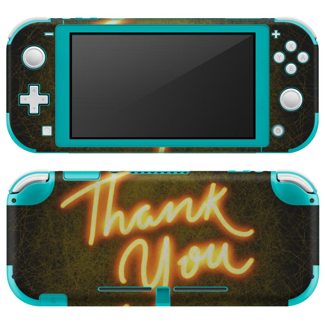 igsticker Nintendo Switch Lite 専用 デザインスキンシール 全面 ニンテンドー スイッチ ライト 専用 ゲーム機 カバー アクセサリー フィルム ステッカー エアフリー 023609 文字 英字 ネオン