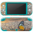 igsticker Nintendo Switch Lite 専用 デザインスキンシール 全面 ニンテンドー スイッチ ライト 専用 ゲーム機 カバー アクセサリー フィルム ステッカー エアフリー 023627 蝶々 写真 夕日(2)