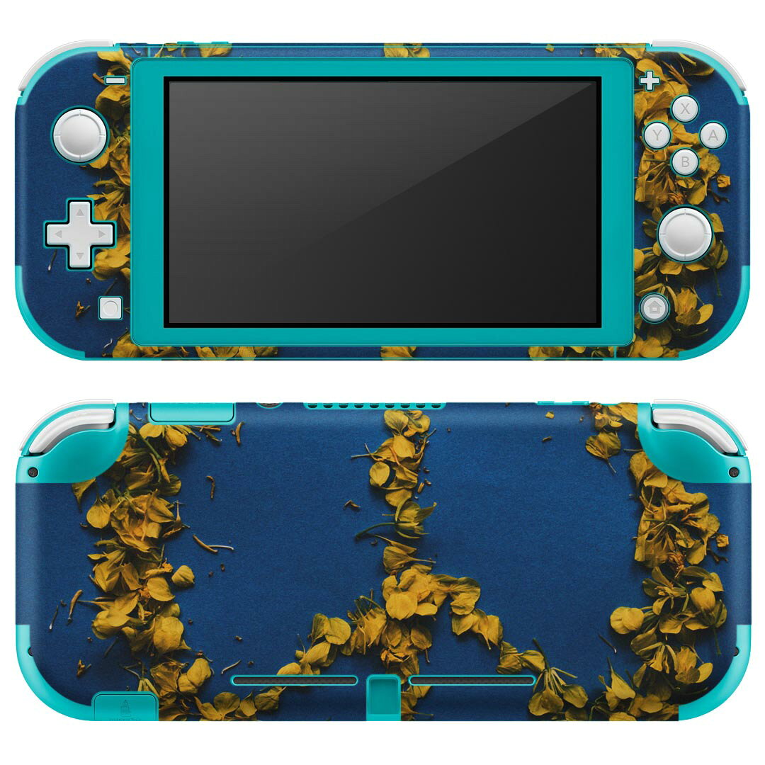 製品名 Nintendo Switch Lite専用 デザインスキンシール セット内容 Nintendo Switch Lite本体用スキンシール（裏表）各1枚 ※液晶側シールは2パーツに分かれていますニンテンドースイッチライト専用です。据え置き機のSwitch本体やJoyコンには対応していません。 商品特徴 3M社製の再剥離性シートを素材に採用し、細かな位置調整がしやすく貼り直しが容易です。また、エアフリーでもありますので気泡が簡単に逃げるので、キレイに貼ることができます。専用の業務プリンターを使い、商品画像と遜色のない美しい印刷仕上がり。 注意事項 画像はサンプルですので、ご覧の環境によっては多少色味に違いを感じる場合がございます。 イメージと違った、モニターと色味が異なるという理由での交換や返金はご対応出来かねます。スキンシールのみの販売で、ニンテンドースイッチ本体などは付属しません。シワができた場合、ドライヤーなどで軽く温め、外側に向けてシワを伸ばすように貼ってください。初回貼付時の位置調整や貼り直しは可能ですが、しっかりと押し付けて接着させた後の再剥離、再利用は保証しておりません。また接着部に油分や汚れが付着しますと角の部分は剥がれやすくなりますので、貼付時はあまり触れないようにご注意ください。無地のセミグロスシートにデザインをプリントした商品で、デコなどの加工はございません。 凹凸や光沢があるように見えたり布地や金属を素材にしたように見える商品もありますが、デザインの図版によるものです。印刷時に微妙な画像のズレが生じる場合がございます。ご注文後に1点1点制作する受注生産品の為、不良品以外のご返品や交換は固くお断りします。 商品発送 完全受注生産のハンドメイド商品となりますので、既製品と比べて発送までお時間を頂いています。 基本的に決済確認後2?3営業日、最大で10営業日での発送となります。繁忙期や休業日明けの場合はさらに時間がかかる場合があります。 その際には別途メールにてご連絡致します。メール便の場合、発送日から到着までに2?4日ほどかかる場合が多く、紛失などの保障もご対応できかねます。あらかじめご了承下さい。