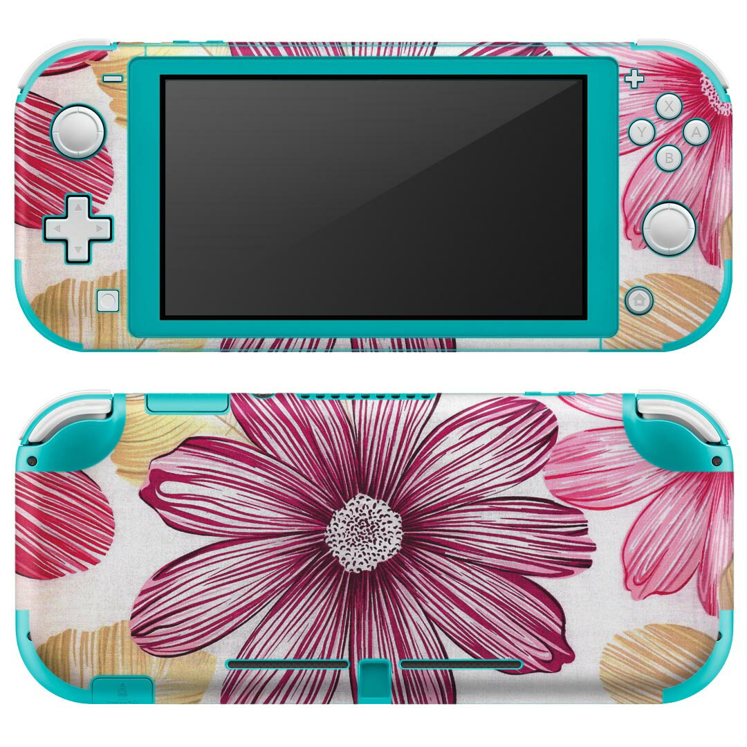 製品名 Nintendo Switch Lite専用 デザインスキンシール セット内容 Nintendo Switch Lite本体用スキンシール（裏表）各1枚 ※液晶側シールは2パーツに分かれていますニンテンドースイッチライト専用です。据え置き機のSwitch本体やJoyコンには対応していません。 商品特徴 3M社製の再剥離性シートを素材に採用し、細かな位置調整がしやすく貼り直しが容易です。また、エアフリーでもありますので気泡が簡単に逃げるので、キレイに貼ることができます。専用の業務プリンターを使い、商品画像と遜色のない美しい印刷仕上がり。 注意事項 画像はサンプルですので、ご覧の環境によっては多少色味に違いを感じる場合がございます。 イメージと違った、モニターと色味が異なるという理由での交換や返金はご対応出来かねます。スキンシールのみの販売で、ニンテンドースイッチ本体などは付属しません。シワができた場合、ドライヤーなどで軽く温め、外側に向けてシワを伸ばすように貼ってください。初回貼付時の位置調整や貼り直しは可能ですが、しっかりと押し付けて接着させた後の再剥離、再利用は保証しておりません。また接着部に油分や汚れが付着しますと角の部分は剥がれやすくなりますので、貼付時はあまり触れないようにご注意ください。無地のセミグロスシートにデザインをプリントした商品で、デコなどの加工はございません。 凹凸や光沢があるように見えたり布地や金属を素材にしたように見える商品もありますが、デザインの図版によるものです。印刷時に微妙な画像のズレが生じる場合がございます。ご注文後に1点1点制作する受注生産品の為、不良品以外のご返品や交換は固くお断りします。 商品発送 完全受注生産のハンドメイド商品となりますので、既製品と比べて発送までお時間を頂いています。 基本的に決済確認後2?3営業日、最大で10営業日での発送となります。繁忙期や休業日明けの場合はさらに時間がかかる場合があります。 その際には別途メールにてご連絡致します。メール便の場合、発送日から到着までに2?4日ほどかかる場合が多く、紛失などの保障もご対応できかねます。あらかじめご了承下さい。