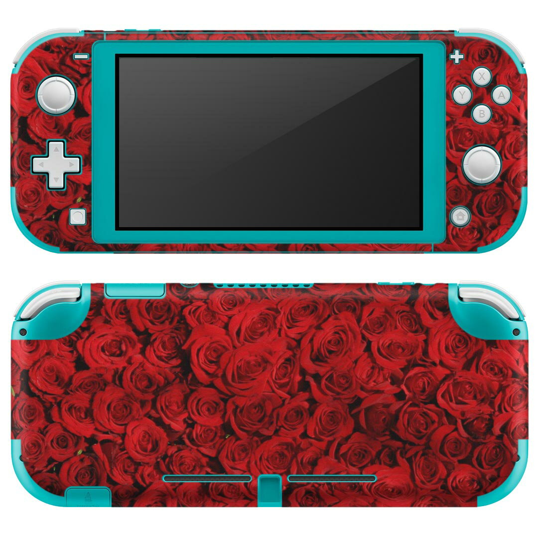 igsticker Nintendo Switch Lite 専用 デザインスキンシール 全面 ニンテンドー スイッチ ライト 専用 ゲーム機 カバー アクセサリー フィルム ステッカー エアフリー 023714 花 フラワー バラ