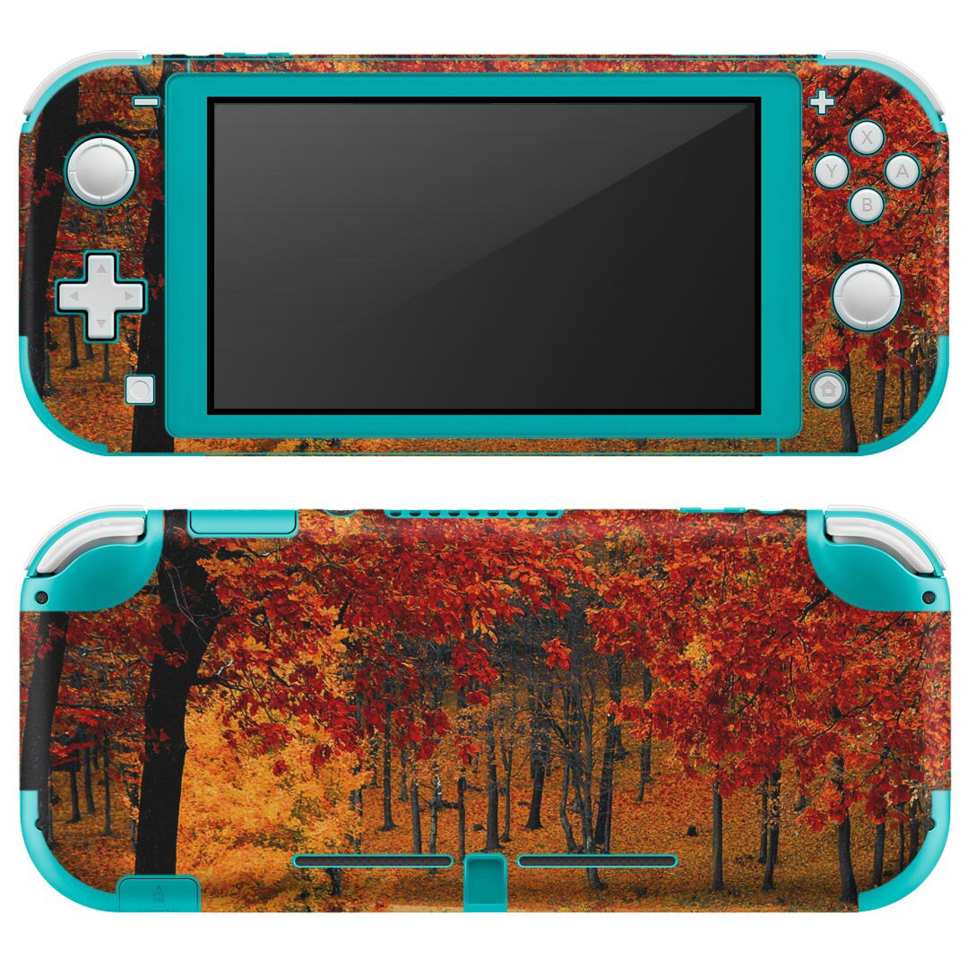 igsticker Nintendo Switch Lite 専用 デザインスキンシール 全面 ニンテンドー スイッチ ライト 専用 ゲーム機 カバー アクセサリー フィルム ステッカー エアフリー 023727 紅葉 秋