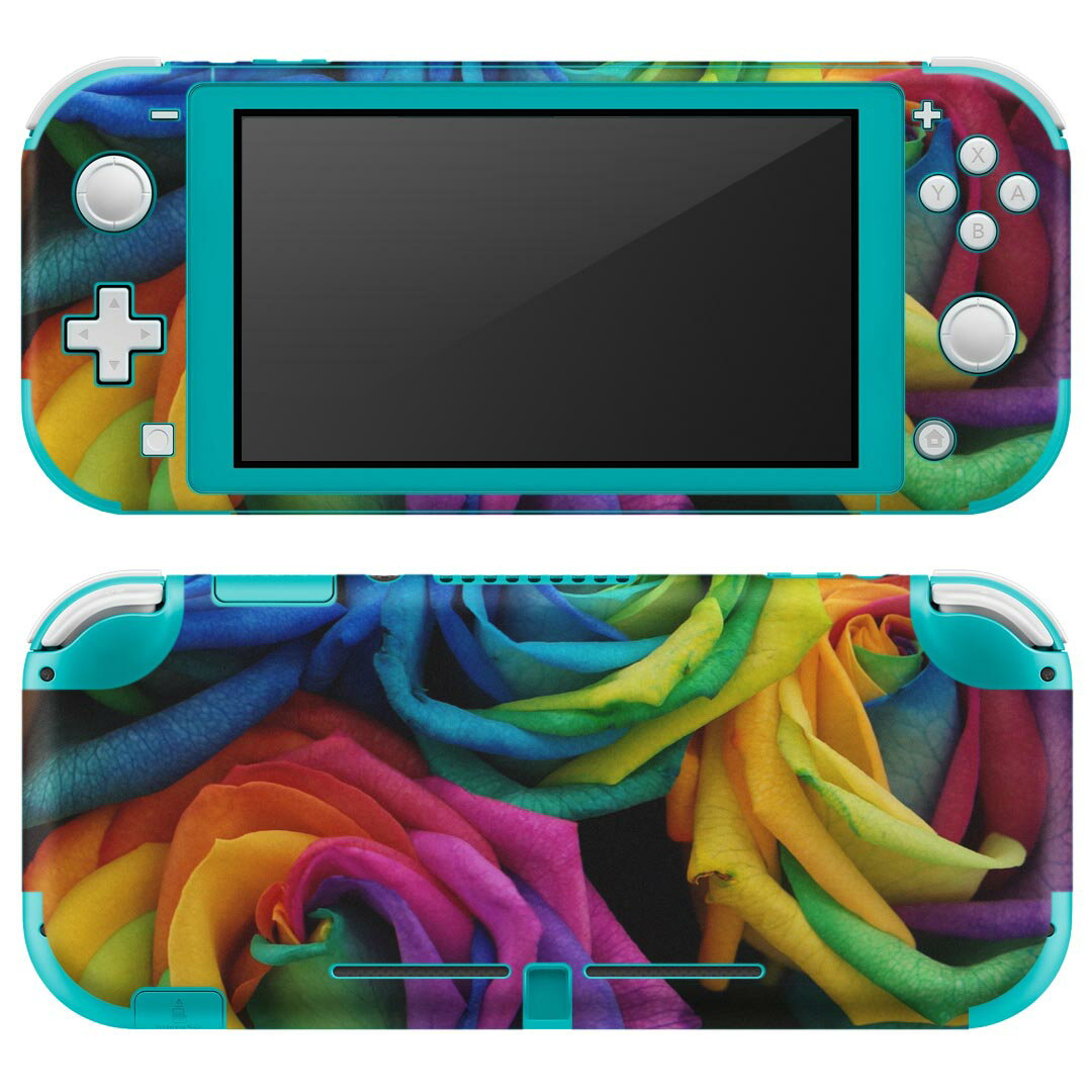 igsticker Nintendo Switch Lite 専用 デザインスキンシール 全面 ニンテンドー スイッチ ライト 専用 ゲーム機 カバー アクセサリー フィルム ステッカー エアフリー 023739 花 フラワー バラ