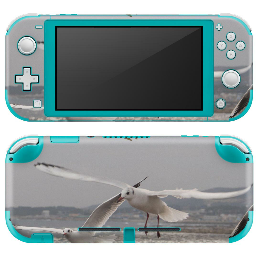 igsticker Nintendo Switch Lite 専用 デザインスキンシール 全面 ニンテンドー スイッチ ライト 専用 ゲーム機 カバー アクセサリー フィルム ステッカー エアフリー 023776 カモメ 鳥 空