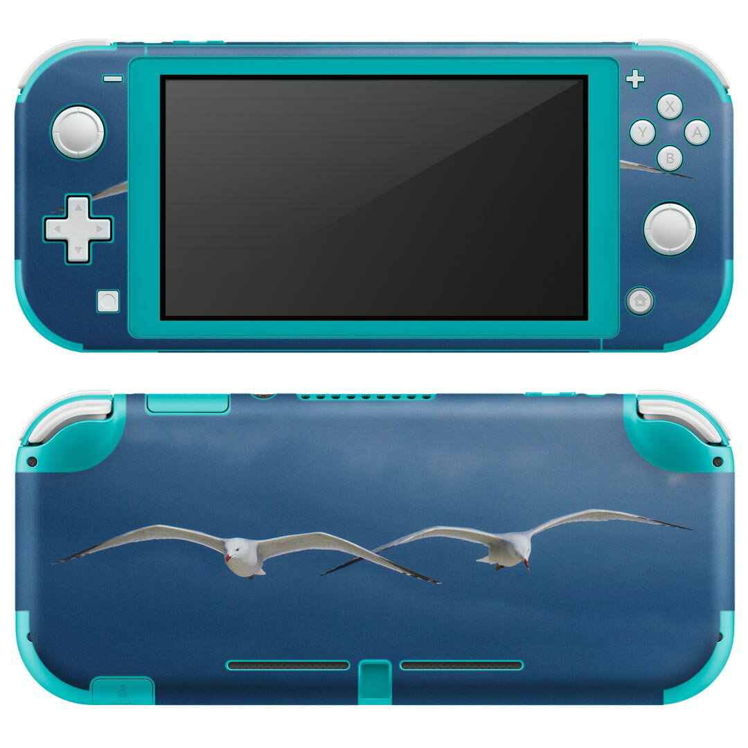 igsticker Nintendo Switch Lite 専用 デザインスキンシール 全面 ニンテンドー スイッチ ライト 専用 ゲーム機 カバー アクセサリー フィルム ステッカー エアフリー 023780 カモメ 鳥 空
