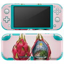 igsticker Nintendo Switch Lite 専用 デザインスキンシール 全面 ニンテンドー スイッチ ライト 専用 ゲーム機 カバー アクセサリー フィルム ステッカー エアフリー 023847 ドラゴンフルーツ 夏 ハワイ