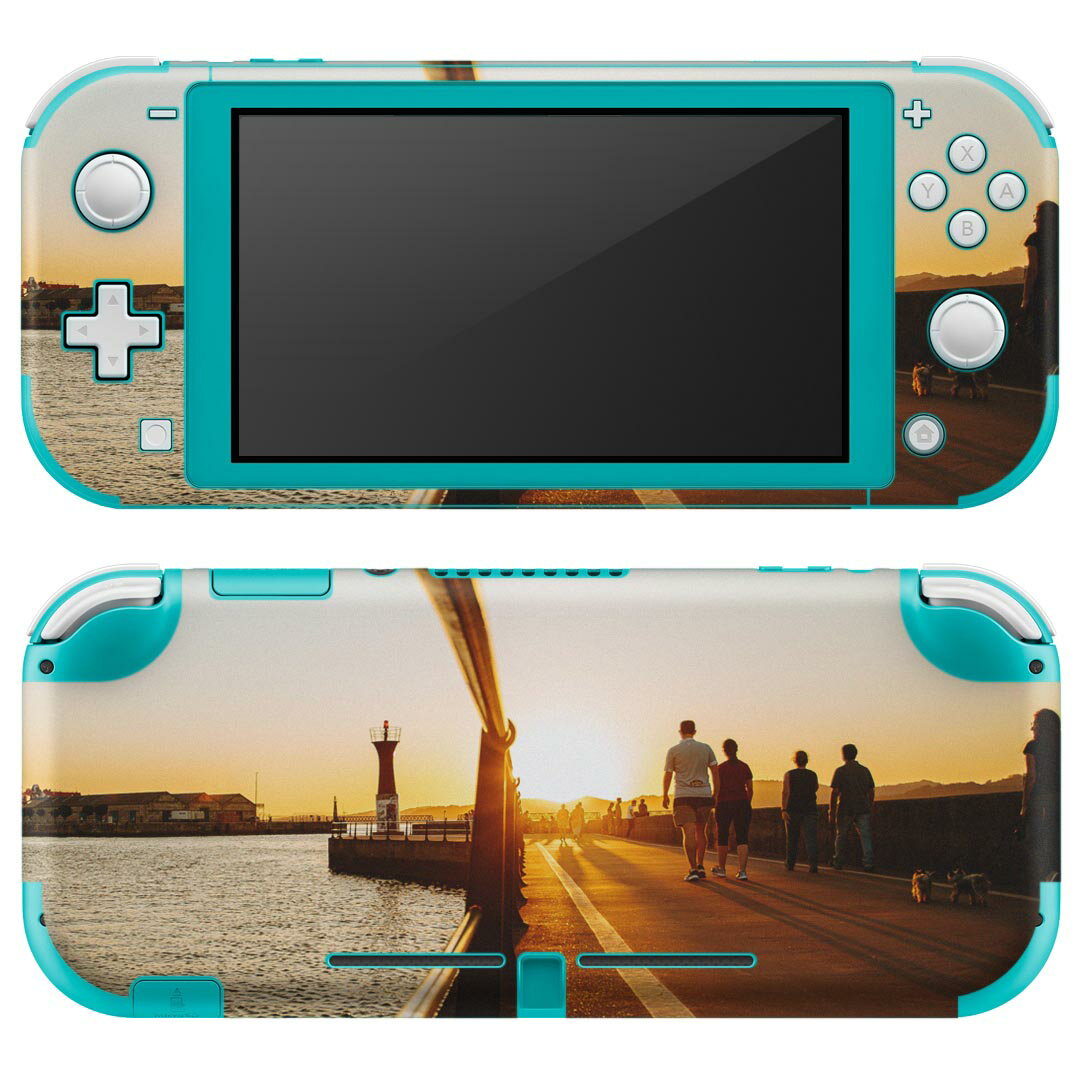 igsticker Nintendo Switch Lite 専用 デザインスキンシール 全面 ニンテンドー スイッチ ライト 専用 ゲーム機 カバー アクセサリー フィルム ステッカー エアフリー 023859 風景 夕日 写真
