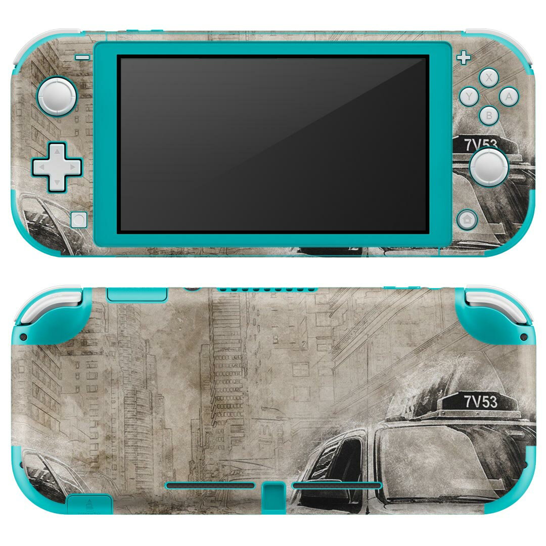 igsticker Nintendo Switch Lite 専用 デザインスキンシール 全面 ニンテンドー スイッチ ライト 専用 ゲーム機 カバー アクセサリー フィルム ステッカー エアフリー 023871 タクシー　車