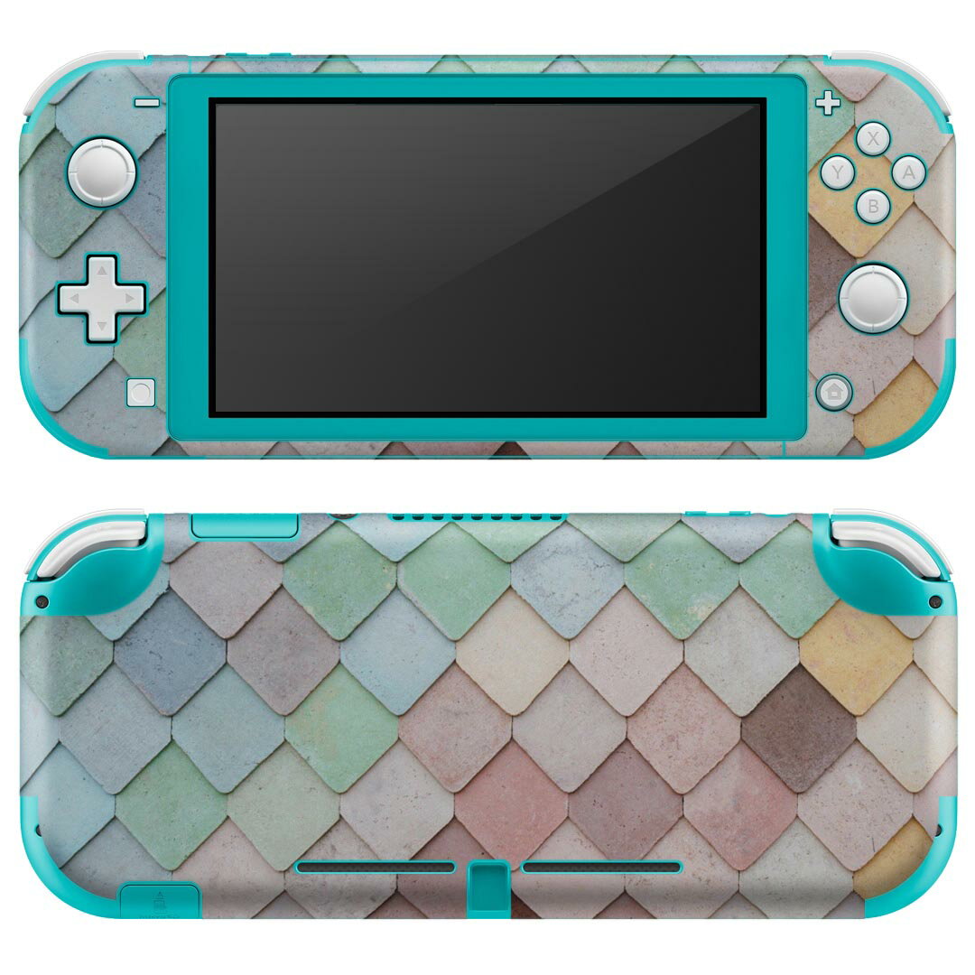 igsticker Nintendo Switch Lite 専用 デザインスキンシール 全面 ニンテンドー スイッチ ライト 専用 ゲーム機 カバー アクセサリー フィルム ステッカー エアフリー 023887 カラフル タイル 柄
