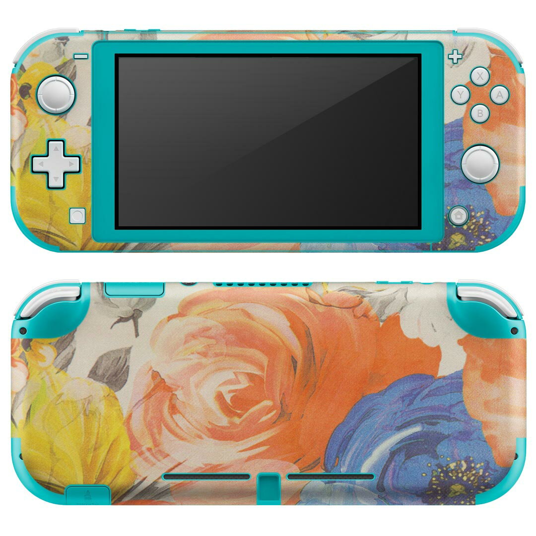 igsticker Nintendo Switch Lite 専用 デザインスキンシール 全面 ニンテンドー スイッチ ライト 専用 ゲーム機 カバー アクセサリー フィルム ステッカー エアフリー 023888 花 フラワー