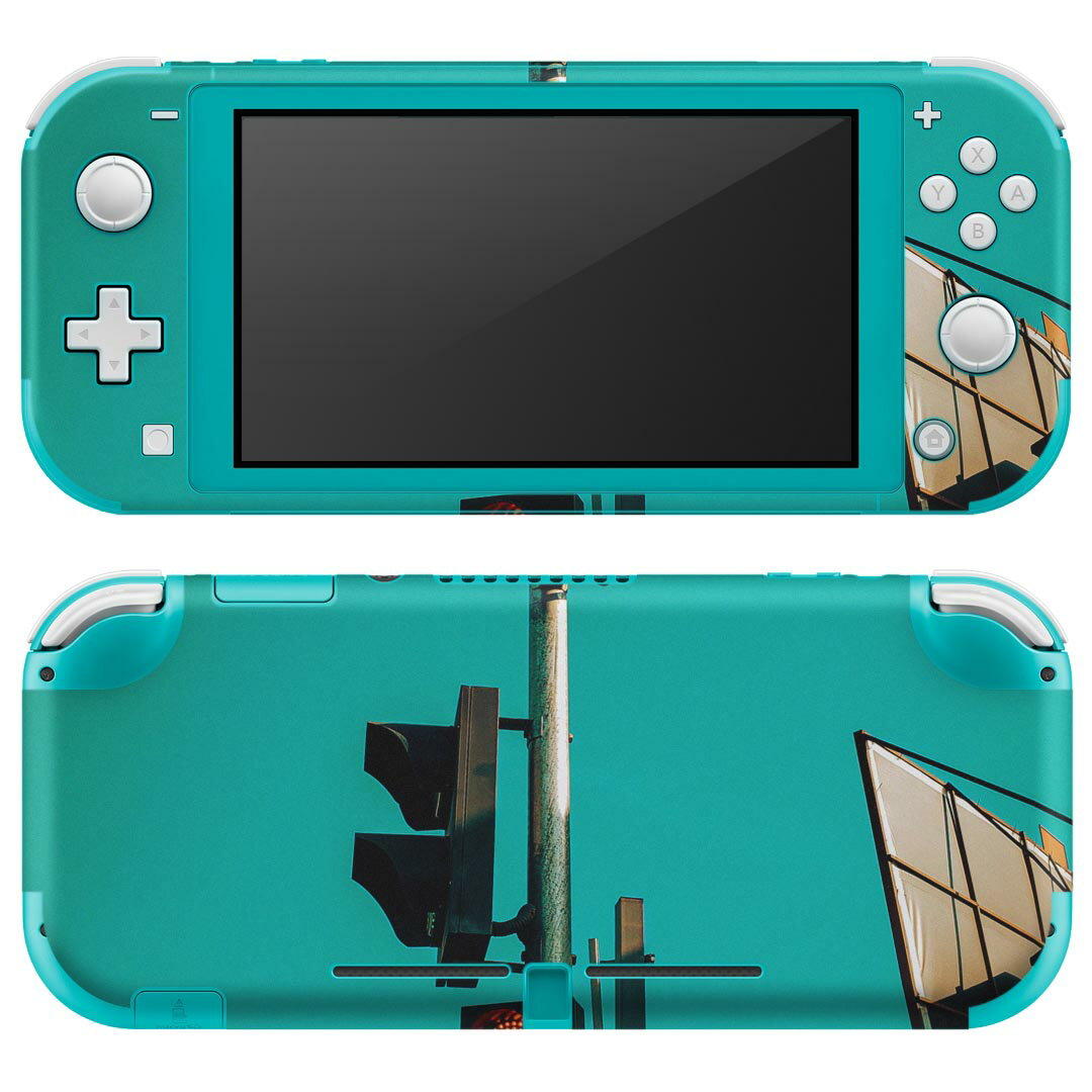 igsticker Nintendo Switch Lite 専用 デザインスキンシール 全面 ニンテンドー スイッチ ライト 専用 ゲーム機 カバー アクセサリー フィルム ステッカー エアフリー 023898 信号 写真 空