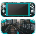 igsticker Nintendo Switch Lite 専用 デザインスキンシール 全面 ニンテンドー スイッチ ライト 専用 ゲーム機 カバー アクセサリー フィルム ステッカー エアフリー 023903 電車　都市