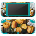 igsticker Nintendo Switch Lite 専用 デザインスキンシール 全面 ニンテンドー スイッチ ライト 専用 ゲーム機 カバー アクセサリー フィルム ステッカー エアフリー 023918 花 フラワー チューリップ