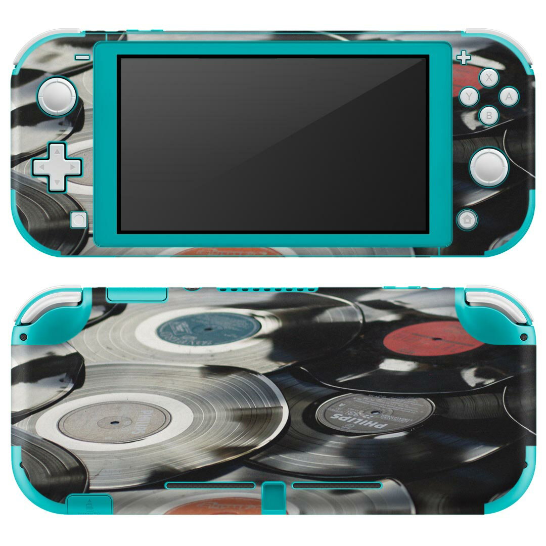 igsticker Nintendo Switch Lite 専用 デザインスキンシール 全面 ニンテンドー スイッチ ライト 専用 ゲーム機 カバー アクセサリー フィルム ステッカー エアフリー 023940 レコード　音楽
