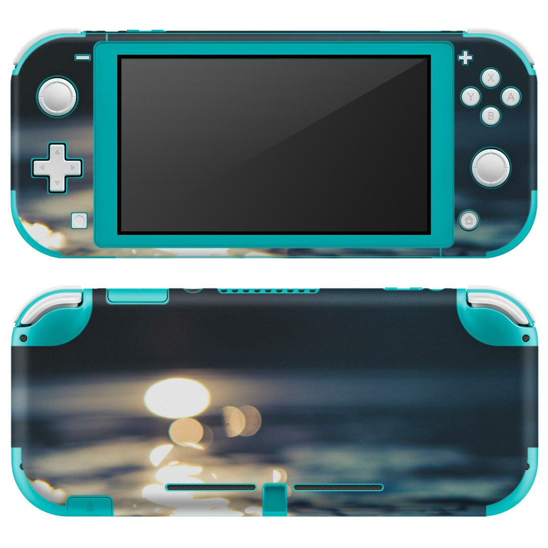 igsticker Nintendo Switch Lite 専用 デザインスキンシール 全面 ニンテンドー スイッチ ライト 専用 ゲーム機 カバー アクセサリー フィルム ステッカー エアフリー 023947 水面 写真
