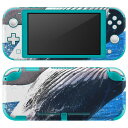 igsticker Nintendo Switch Lite 専用 デザインスキンシール 全面 ニンテンドー スイッチ ライト 専用 ゲーム機 カバー アクセサリー フィルム ステッカー エアフリー 023966 くじら 写真 海(2)